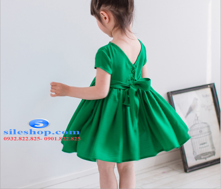 Đầm xanh lá cây cho bé gái cực coolsileshopcom  thế giới thời trang