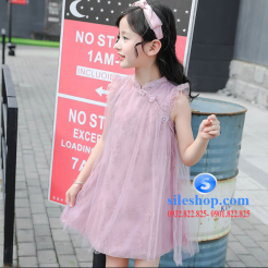 Đầm hồng voan nhiều lớp cho bé gái dễ thương-sileshop (4)