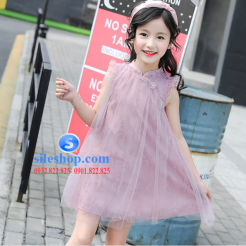 Đầm hồng voan nhiều lớp cho bé gái dễ thương-sileshop (6)