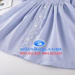 Đầm sọc xanh trắng cho bé gái dễ thương-sileshop (12)
