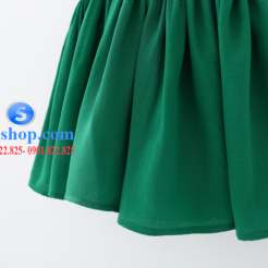 Đầm xanh lá cây cho bé gái cực cool-sileshop (1)