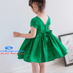 Đầm xanh lá cây cho bé gái cực cool-sileshop (3)