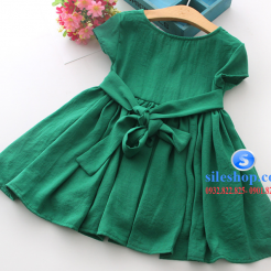 Đầm xanh lá cây cho bé gái cực cool-sileshop (4)