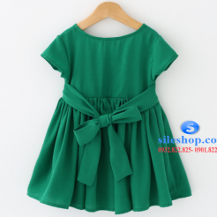 Đầm xanh lá cây cho bé gái cực cool-sileshop (6)
